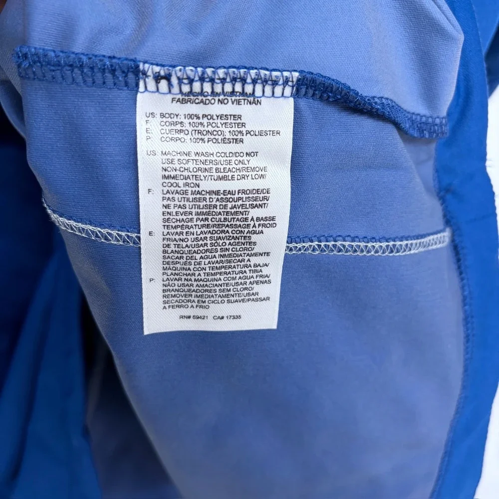 Blue Reebok Pro‎ Function 1/2 Zip Warm-Up Windbreaker Med. Short Sleeve Baseball